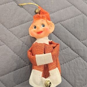 Vintage Elf Ornament with Bells